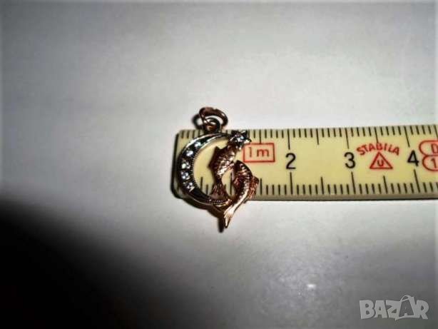 Руска златна висулка - зодия риби, снимка 6 - Колиета, медальони, синджири - 42168434