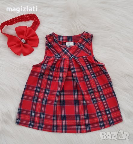 Коледна рокля H&M за новородена госпожица, снимка 6 - Бебешки рокли - 38312387