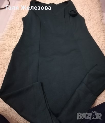 Зимна рокля в петролено зелено, снимка 2 - Рокли - 38586206