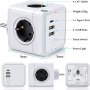 Power Magic Cube USB, 4 гнезда, 2хUSB, 1xType C, 16A, бутон за включване , снимка 2