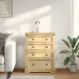 vidaXL Скрин Corona, 92x48x114 см, бор масив, снимка 3