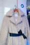 Пухкаво палто с естествен косъм от лама, снимка 5