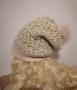 Нова шапка Вълна+Ангора с помпон дамска зимна, снимка 3
