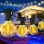 Rovnoes Външни струнни светлини 7,6 метра, 12+1 G40 LED крушки, IP 64, снимка 1