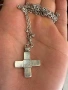 Сребърен комплект - синджир с кръст. №8072, снимка 2