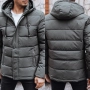 Мъжко зимно ватирано яке с качулка, 4цвята , снимка 16