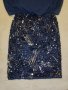 Официална дамска рокля в тъмносин цвят с пайети и камъни LACE & BEADS размер XS цена 80 лв.+ подарък, снимка 2