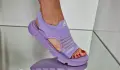Дамски ластични сандали Adidas лилави, снимка 3