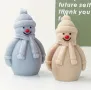 3D Голям снежен човек с шал шапка Силиконов молд форма калъп за фондан свещи гипс сапун декорация , снимка 2