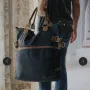Голяма тежка платнена чанта с цип, снимка 2