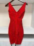 Червена бандажна рокля, снимка 3