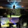 Ново мощно LED фенерче USB акумулаторно 5 режима за къмпинг туризъм, снимка 5