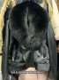 Дамско кожено яке естествена агнешка кожа пони и лисица код 106