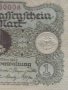 Рядка банкнота една марка 1920 година Германия с червен печат за колекция - 18840, снимка 2