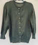 Скъпа жилетка от плетен мерсеризиран памук цвят olive, 42р-р, снимка 6