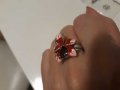 Дамски пръстен цвете нов размер 5