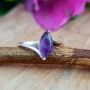 💜Пръстен „Виолетова хармония“ – Сребро 925 и Аметист - 5858, снимка 2