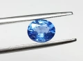  Красив ярък цейлонски сапфир с метличинено син цвят 1,28 карата! Сертификат!, снимка 1