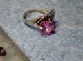 РАЗКОШЕН АЖУРЕН СКЪПОЦЕНЕН СРЕБЪРЕН ПРЪСТЕН СРЕБРО 925 с ЮВЕЛИРНО ФАСЕТИРАН АМЕТИСТ и ЦИРКОНИ 47517, снимка 2
