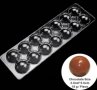 14 бр 3d полу кръг полу сфери пластмасова форма Поликарбонатна отливка калъп за Шоколадови бонбони, снимка 1 - Форми - 31673858