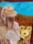 Маслена картина платно подписана , снимка 2