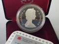 1 сребърен долар 1986 година Канада Елизабет II сребро в ТОП качество, снимка 5