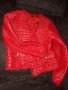 Късо червено шушляково яке, снимка 1