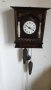 Стенен часовник Бидермайер Шварцвалд - дърво, порцелан, снимка 2