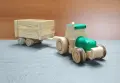 Декоративен дървен трактор с ремарке DMAR 332M4, снимка 1
