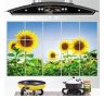 Слънчогледи лепенка стикер имитация плочки за плот на кухня