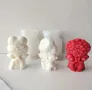 3 модела 3D мечета с букет рози или сърце Силиконов молд за свещи гипс сапун , снимка 1