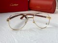 Cartier висок клас мъжки слънчеви очила авиатор с дървени дръжки, снимка 6