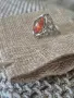 Винтидж пръстен с естествен балтийски кехлибар , снимка 4