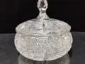 кристална бонбониера захарница купа Бохемия , снимка 1
