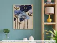 Комплект за рисуване по номера Сини цветя, Орхидея, Figured'Art, 40 х 50 см, снимка 7