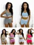 Дамски комплект от две части къси панталонки по тялото и горнище, 7цвята , снимка 1