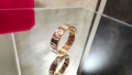 CARTIER Love Rose Gold 3 Diamonds Classic Model Пръстен, снимка 2