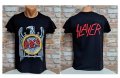 Нова мъжка тениска с дигитален печат на музикалната група Slayer с ГРЪБ, снимка 1 - Тениски - 42648754