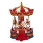 Коледна музикална въртележка, LED осветление, Червен, снимка 1