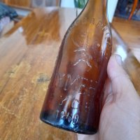 Стара бирена бутилка Пивоварно Дружество Шумен Русе 1940, снимка 3 - Други ценни предмети - 37760504