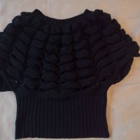 Дамска черна плетена Jie, снимка 5 - Блузи с дълъг ръкав и пуловери - 36918147
