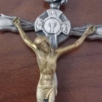 Масивен сребърен кръст, снимка 5 - Антикварни и старинни предмети - 42462951
