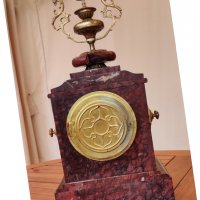 Старинен мраморен каминен френски часовник, снимка 5 - Антикварни и старинни предмети - 31426309