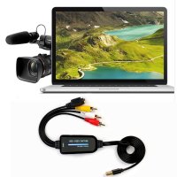 USB 2.0 видео карта/конвертор за заснемане на видео,от аналогови към цифрови файлове за Mac/iPad, снимка 5 - Приемници и антени - 42845807