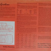 Ретро Рекламен проспект на автомобил Austin Mini Saloon Cooper формат А4 на Английски език, снимка 3 - Специализирана литература - 37255483