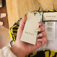 Gucci Yellow Zebra Sparkling One-Piece Swimsuit*Бански Гучи ХС-С*Gucci , снимка 5 - Бански костюми - 42488731