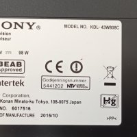 Sony KDL-43W808C с дефектен екран-T550HVN08.2 CTRL BD 55T23-C03/1-893-880-11 (173525511) /V430FWME01, снимка 2 - Части и Платки - 40031929