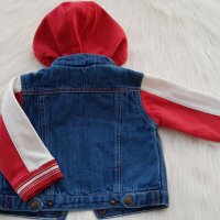 Детско дънково яке 9-12 месеца, снимка 6 - Бебешки якета и елеци - 32181304