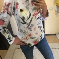 Дамска блуза на цветя, снимка 8 - Блузи с дълъг ръкав и пуловери - 30260173