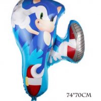 Бягащ Соник Sonic фолио фолиев балон хелий и въздух, снимка 1 - Други - 31111806